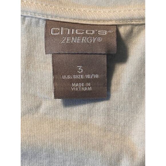 Chico’s Zenergy Witch Way to the Wine Shirt Size 3 (16/18) White V-Neck Tee - Picture 5 of 7